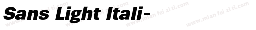 Sans Light Itali字体转换